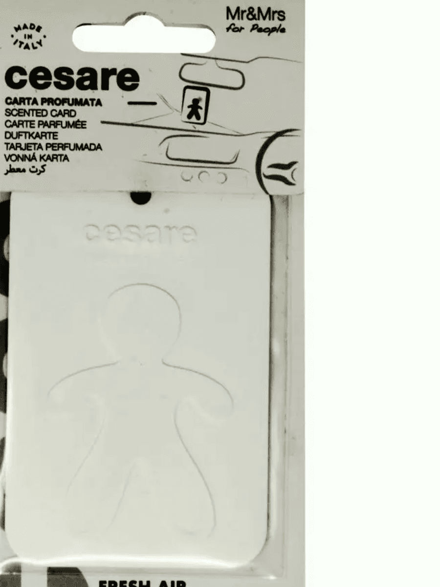 CESARE CARD/ белый/FRESH AIR/ (Свежий воздух Аромакарточка для автомобиля/)