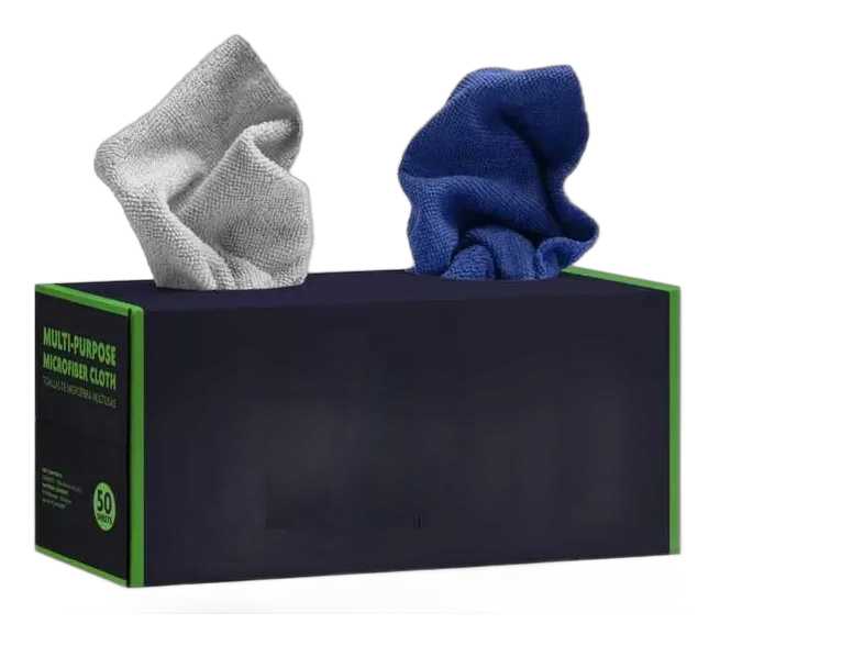 Fiber Box Универсальные салфетки из микрофибры 30х30см (25 серых и 25 синих)