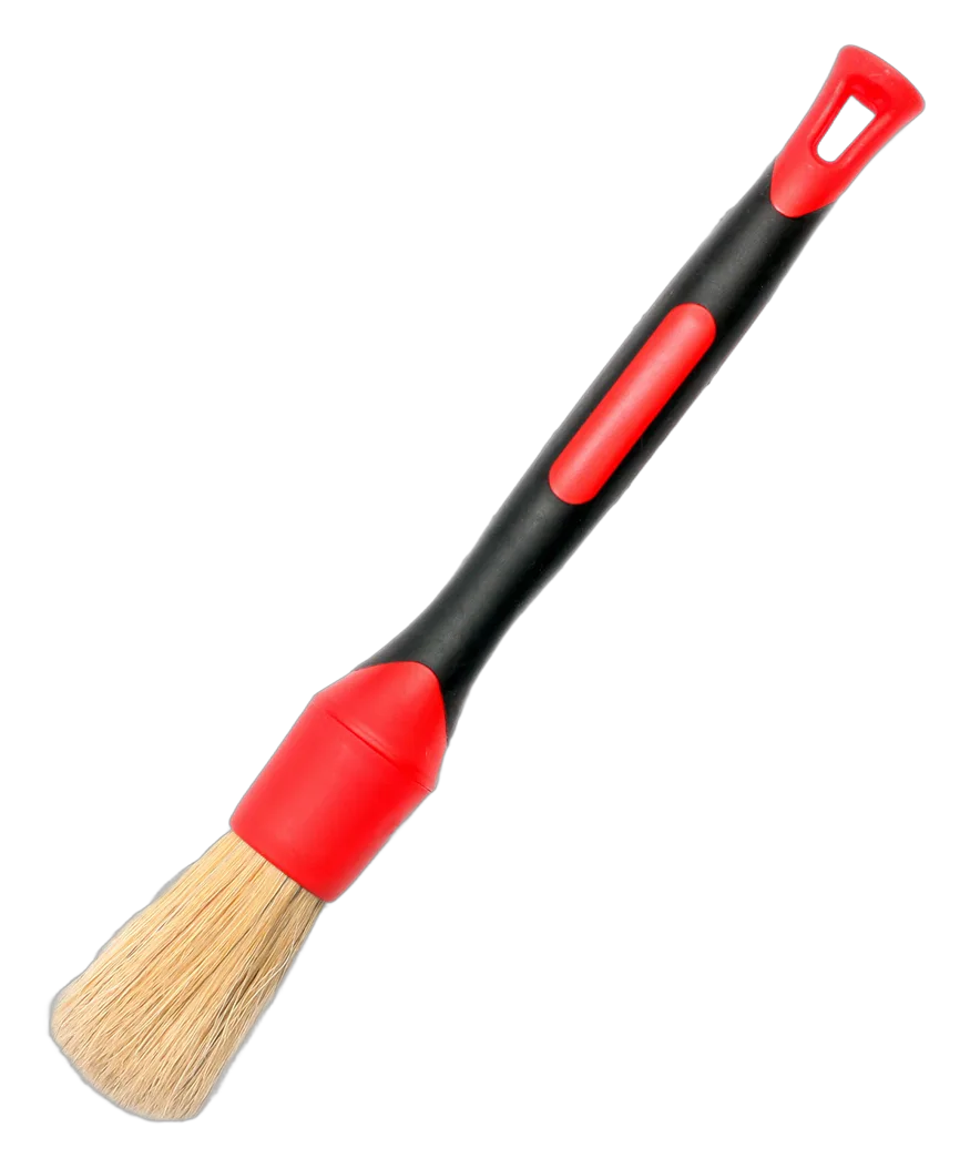 Premium Detailing Brush Кисть с прорезиненной ручкой 29мм натуральный ворс белый