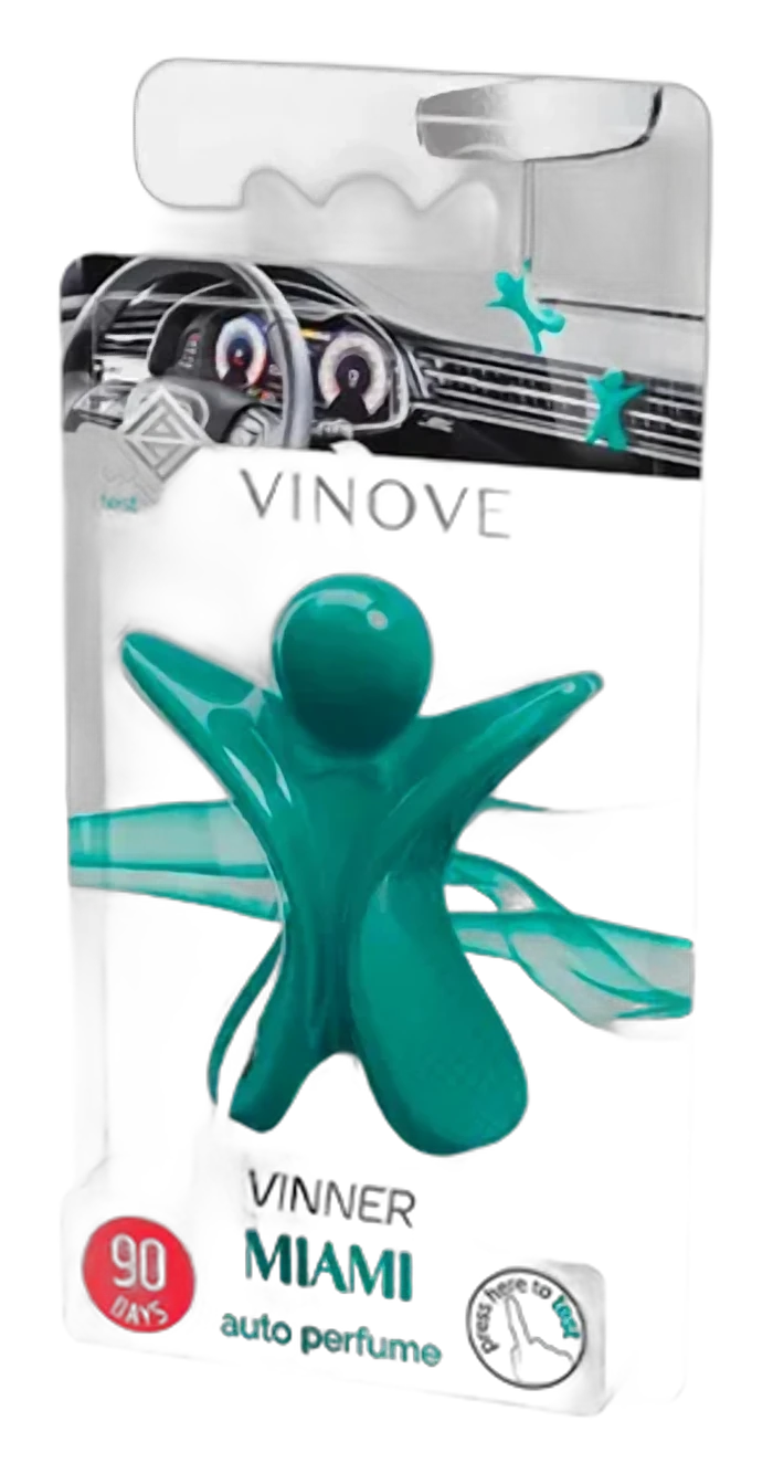 VINOVE VINNER бирюзовый MIAMI | МАЙМИ Дизайнерский ароматизатор для автомобиля