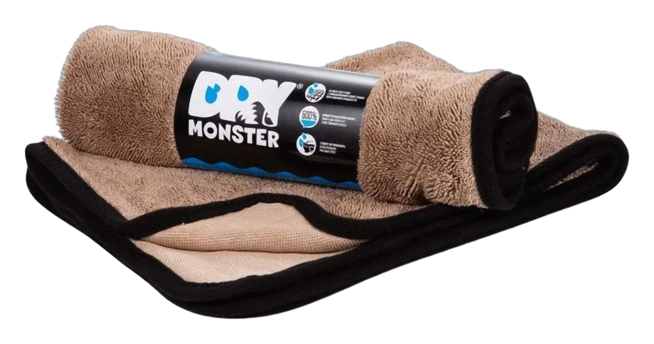 Микрофибра для сушки поверхности Dry Monster (50х60) Коричневая Standart