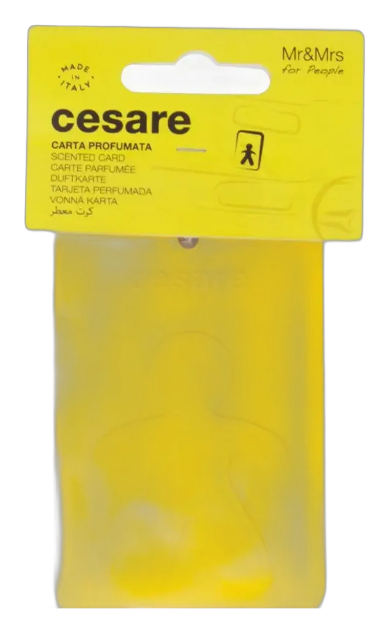 CESARE CARD/ желтый/VANILLA/ (Ваниль Аромакарточка для автомобиля)