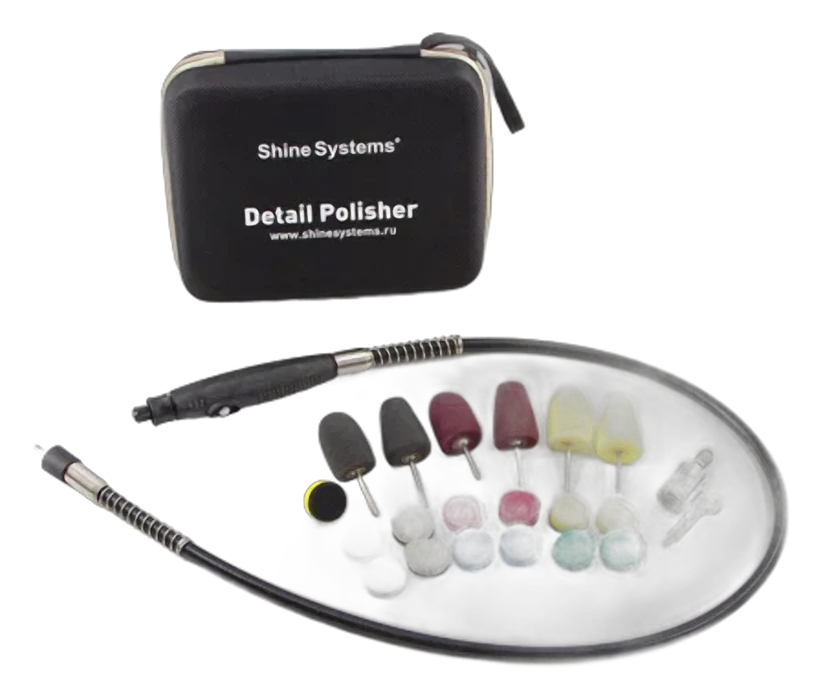 Polisher - гибкий вал для полировки труднодоступных мест, набор в сумке