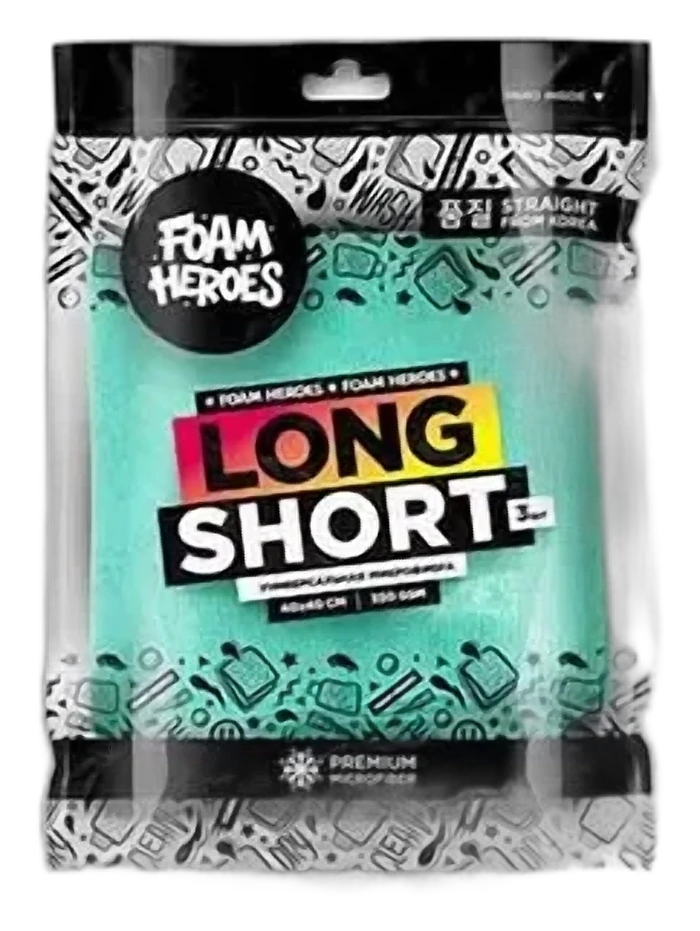 Long Short универсальная разносторонняя микрофибра 40х40см , 350г/м2
