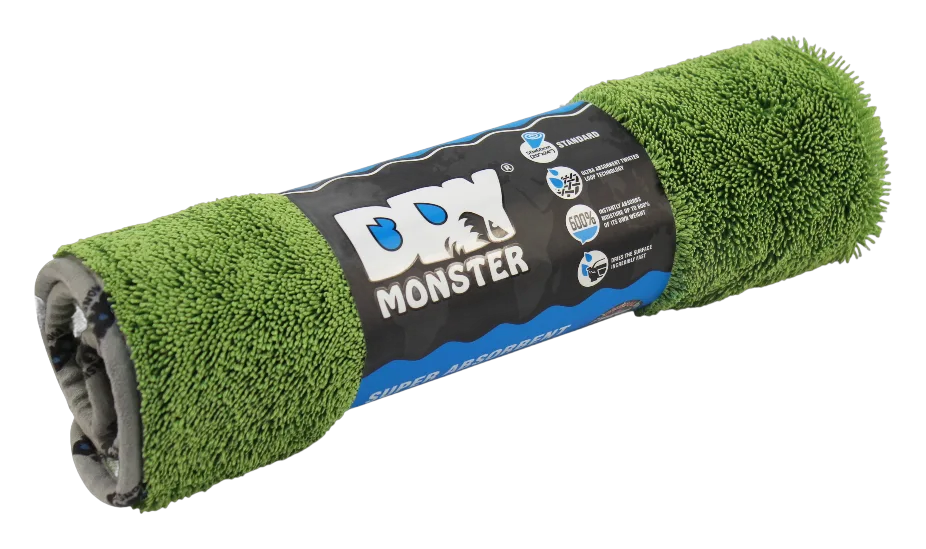 Микрофибра для сушки поверхности Dry Monster (50х60) Зеленая Standart
