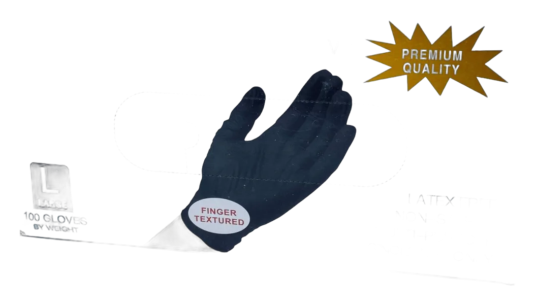 Перчатки нитриловые черные L (1 упак -)