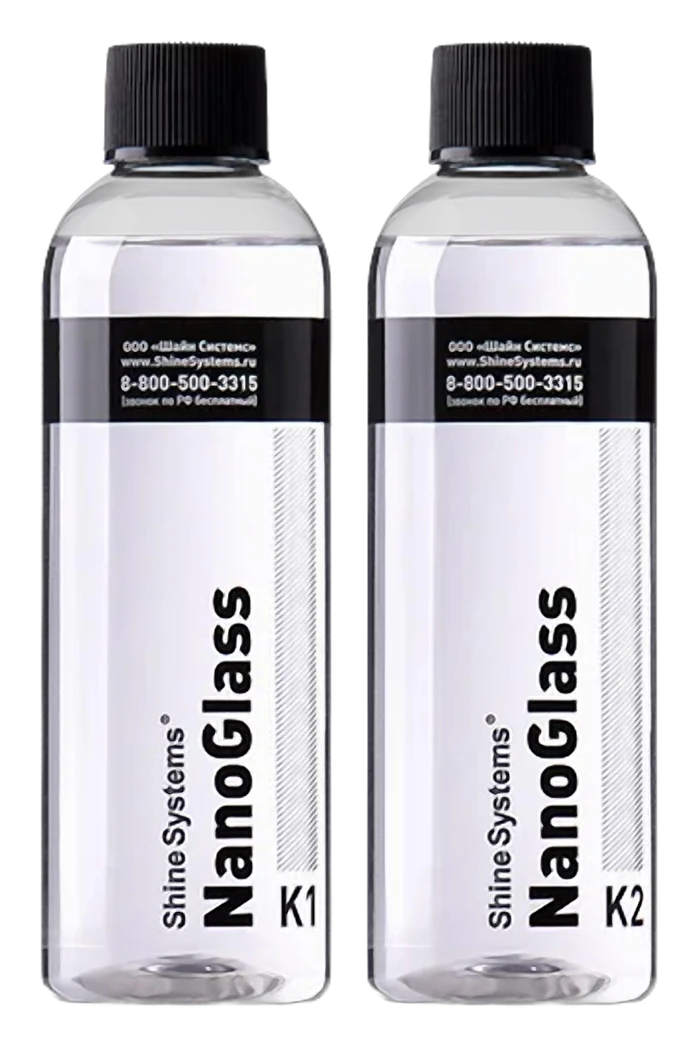 NanoGlass - защитное нанопокрытие для стекол K1 + K2(200мл), 1 шт.