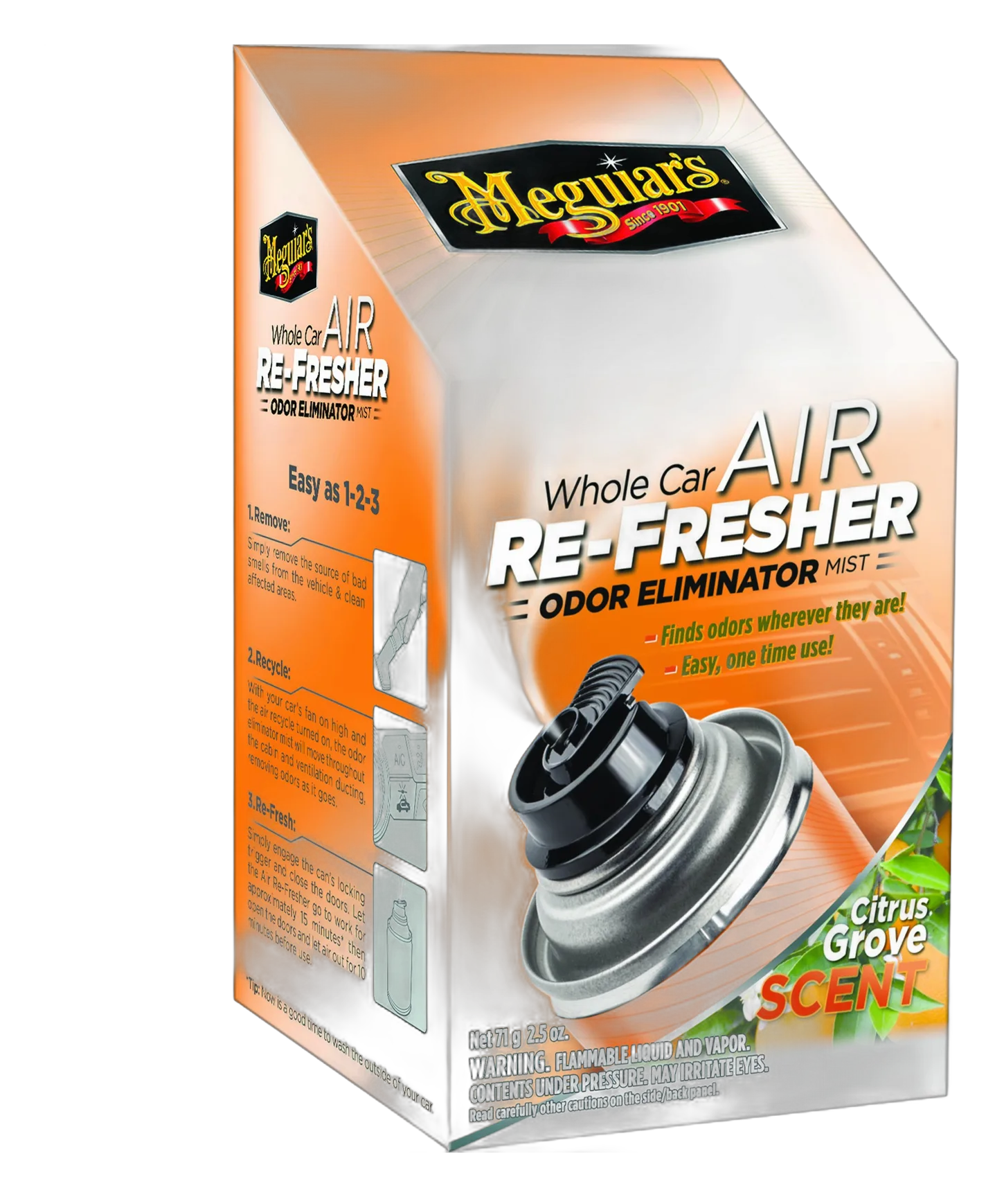 Meguiars Car Air Re-Fresher - Citrus Grove Scent Нейтрализатор запаха в салоне а/м, цитрус .