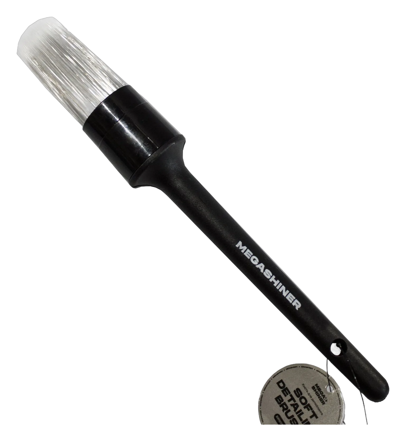 MegaShiner SOFT DETAILING BRUSH Кисть №14 для детейлинга с серым искусственным ворсом