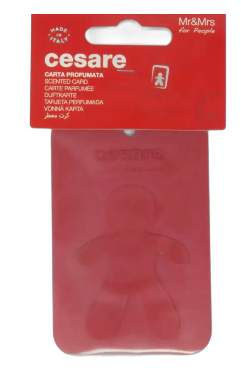 CESARE CARD/ красный/PEPPER MINT/ (Перечная мята Аромакарточка для автомобиля)
