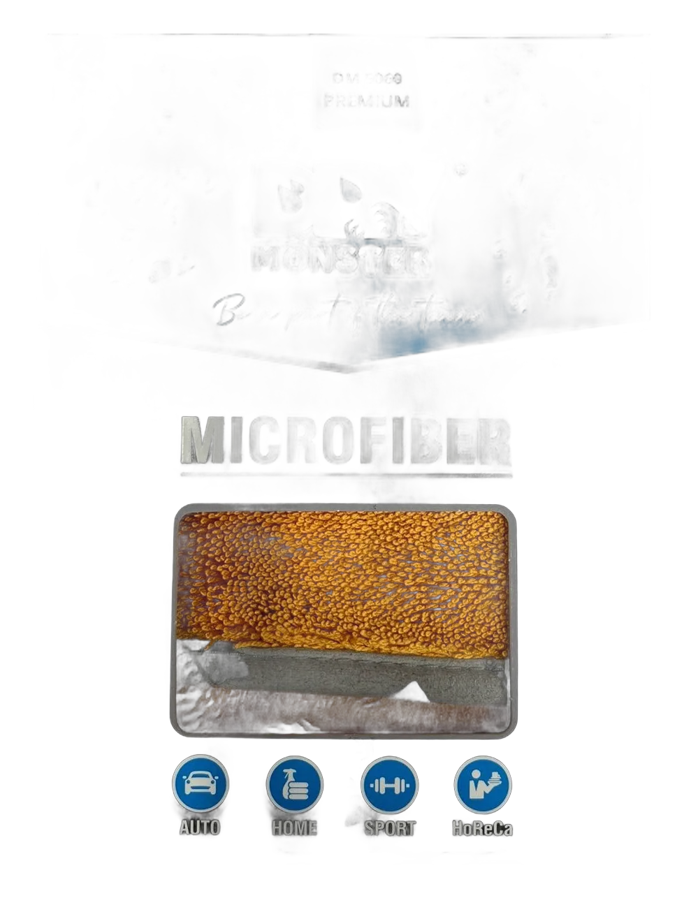 PREMIUM MONSTER (Orange) Полотенце для сушки DRY MONSTER Размер 50х60 см (Premium) оранжевый