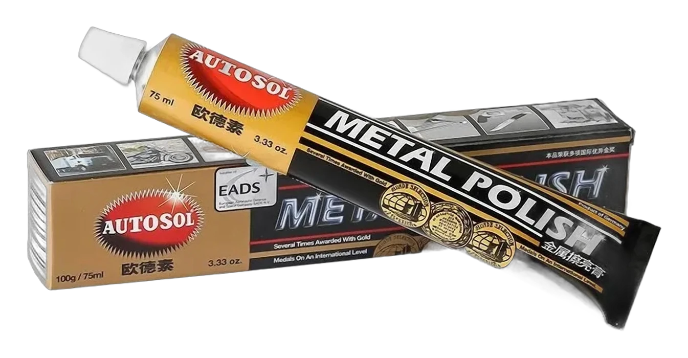 Паста для полировки металла (хром) Autosol Metal Polish для хрома, меди, латуни, стали, нержавейки, никеля объем 75 м