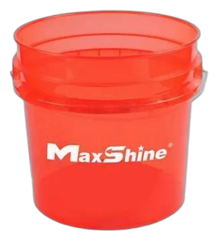 MaxShine Ведро для детейлинга, прозрачное, красное, 13 литров